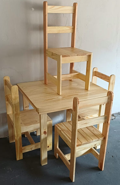 Pine Table & 4 Chair Combo