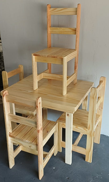 Pine Table & 4 Chair Combo