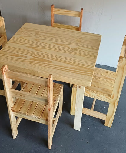 Pine Table & 4 Chair Combo