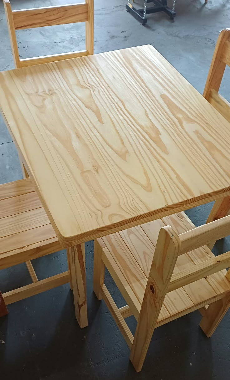 Pine Table & 4 Chair Combo