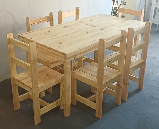 Pine Table & 6 Chair Combo
