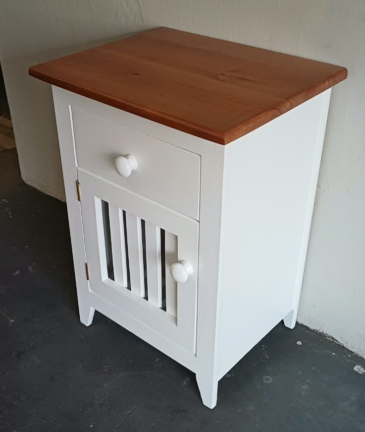 Bedside Table Pine - Two Tone